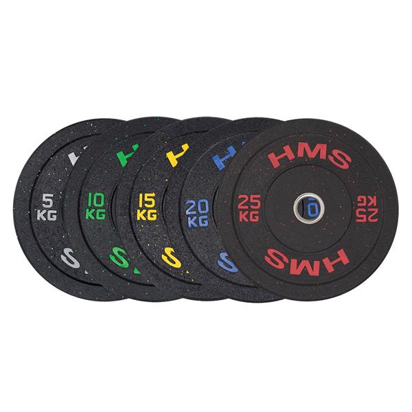 HMS HBTR Bumper Plate szett 5-25kg