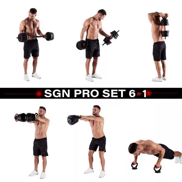 HMS SGN140 Pro  Set 6in1 súlyzószett 40kg