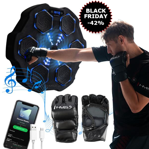 HMS TB02 Intelligens, zenélő bokszgép, kesztyűvel