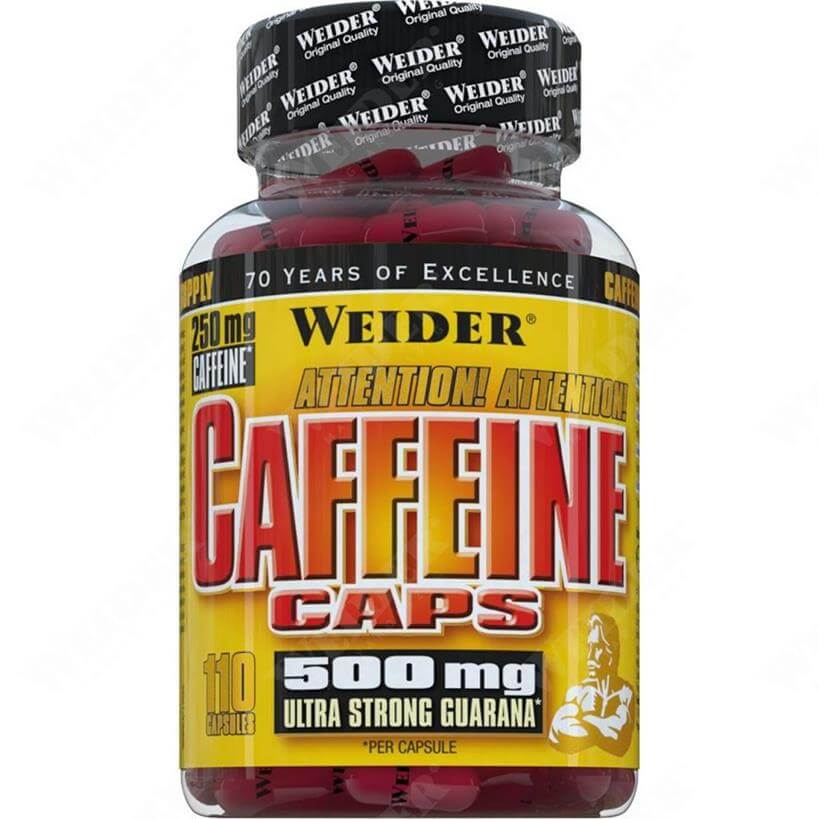 Weider Caffeine Caps 110 kapszula- energiafokozó